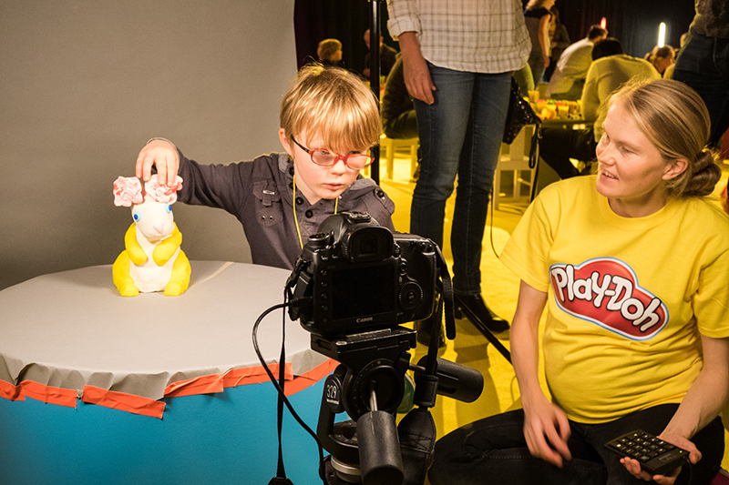 Play-Doh animation workshop at the Science Museum in London.